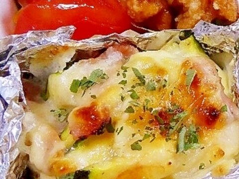 ズッキーニのマヨチー焼き、お弁当用